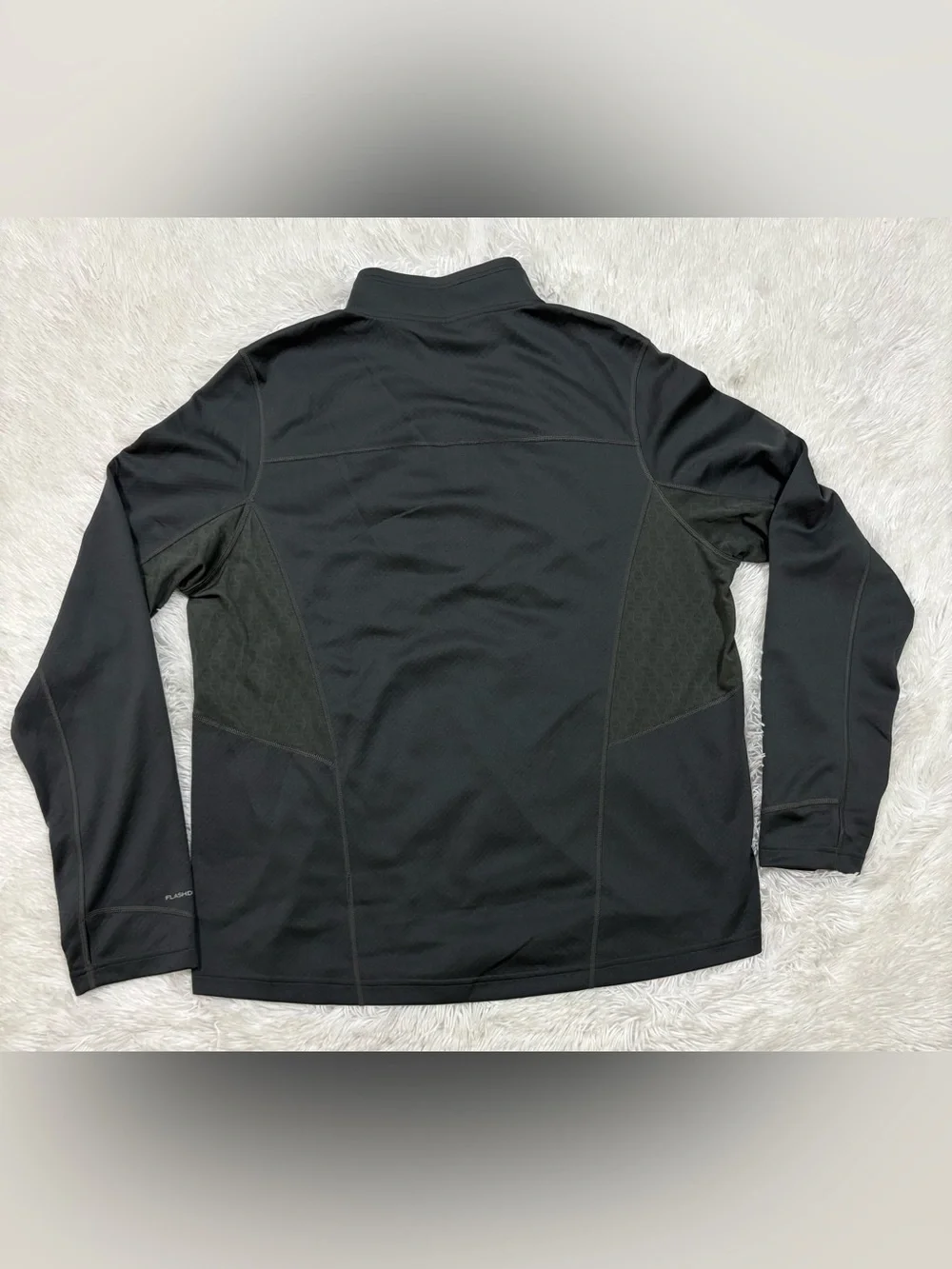 The North Face Black Half-Zip Performance Top with Gold Logo